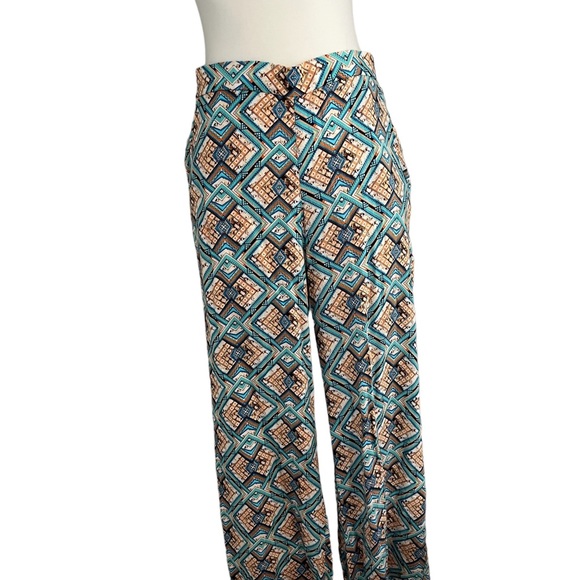 I.N. San Francisco Multi-colored Palazzo Pants Size L with Pockets - Picture 2 of 6